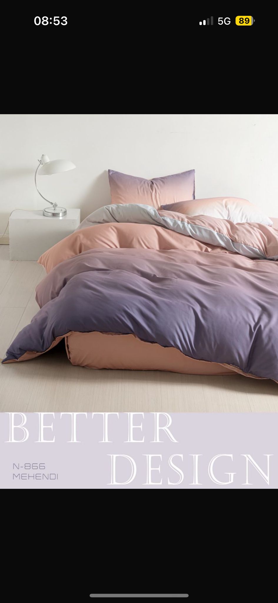 Lenjerie de pat 4 piese – Better Design, degrade mov & piersică